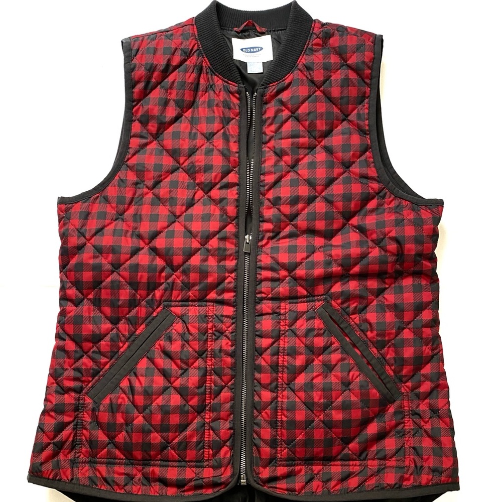 Red and black checkered Old Navy Vest